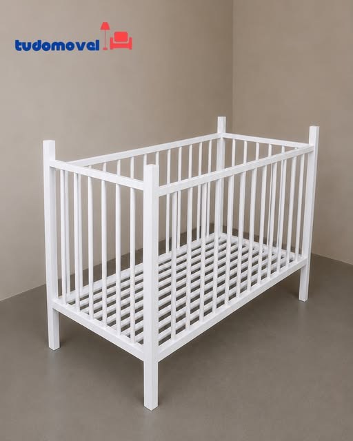 Berço de aço branco produzido pela fábrica